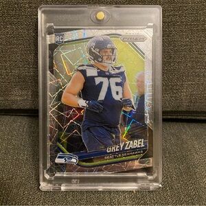 Custom 3D Floater - Grey Zabel Rookie card